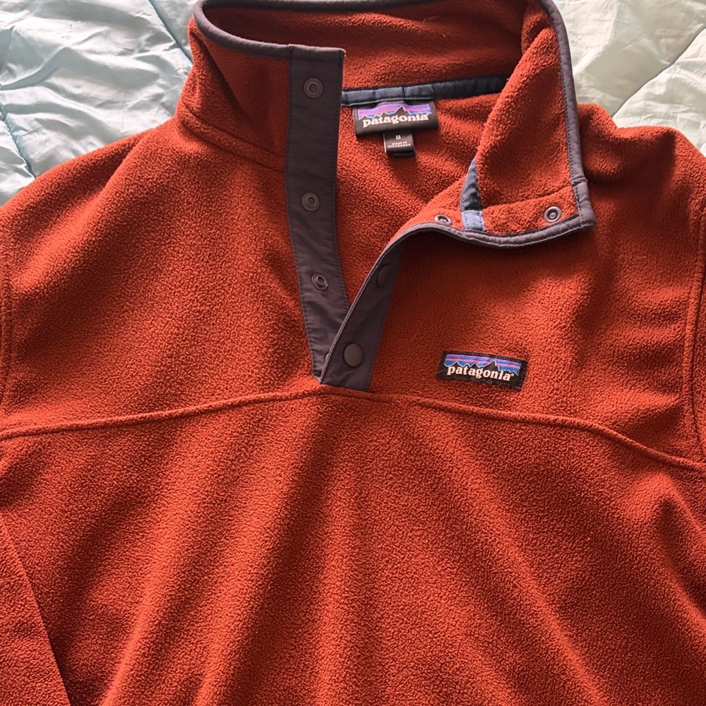 Patagonia Lightweight Synchilla Snap-T. Rust/blue